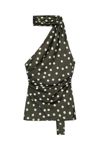 Top drapé - Kaki foncé