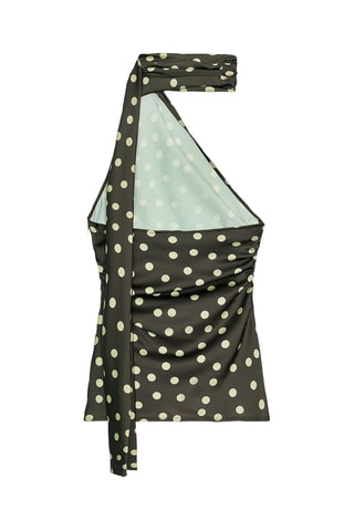 Top drapé - Kaki foncé
