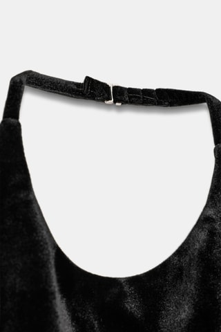 Top en velours - Noir