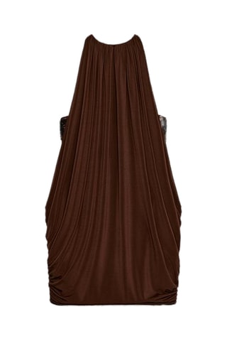 Robe trompe-l'œil - Marron