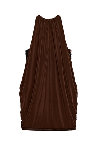 Robe trompe-l'œil - Marron