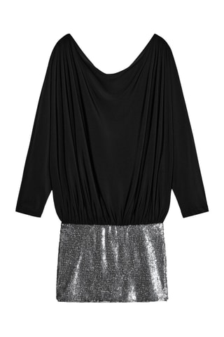 Robe trompe-l'œil - Noir et argenté