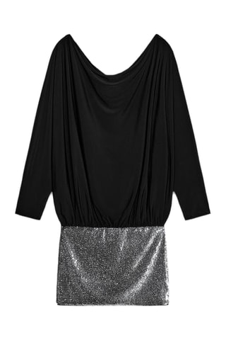 Robe trompe-l'œil - Noir et argenté