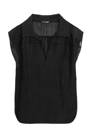 Blouse en ramie - Noir