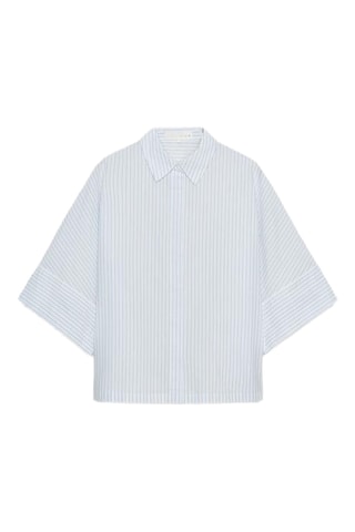 Blouse - Bleu clair et blanc