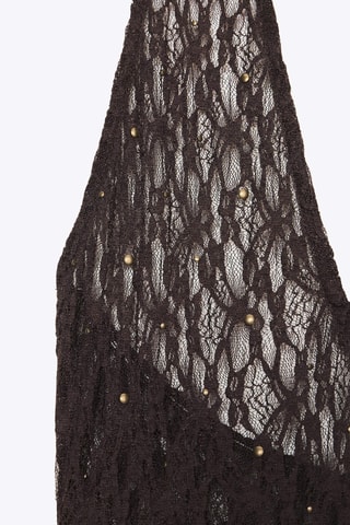 Robe patineuse en dentelle - Noir