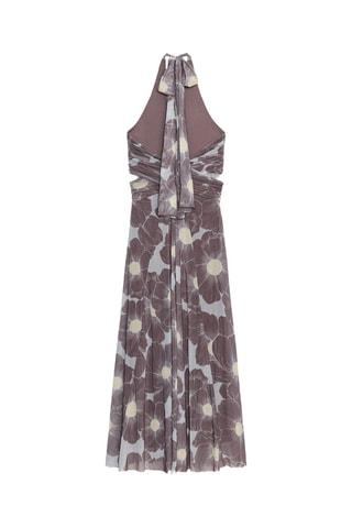 Robe patineuse - Marron foncé et écru