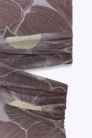 Robe patineuse - Marron foncé et écru