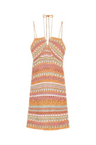 Robe patineuse - Orange et rose