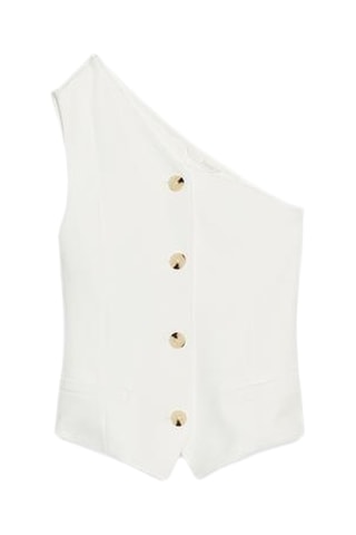 Top asymétrique - Blanc