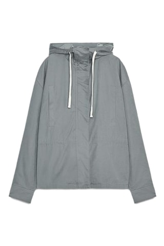 Coupe-vent à capuche - Gris clair