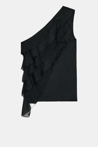 Top asymétrique - Noir