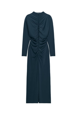 Robe drapée - Bleu pétrole