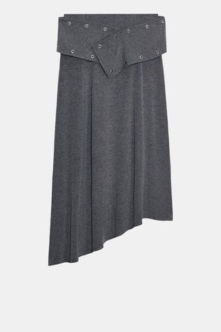 Jupe asymétrique - Gris foncé chiné