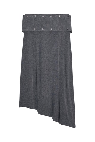 Jupe asymétrique - Gris foncé chiné