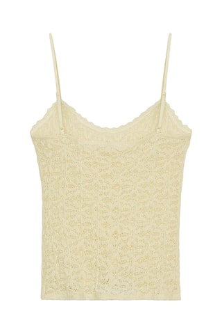 Top en dentelle - Jaune