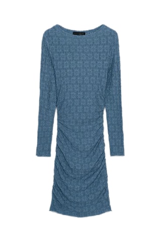 Robe drapée - Bleu cobalt