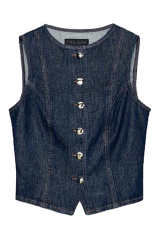 Gilet sans manches en jean - Bleu foncé