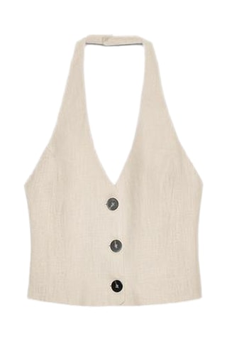 Top en lin - Beige