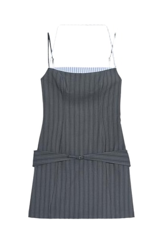 Robe trompe-l’œil - Gris foncé