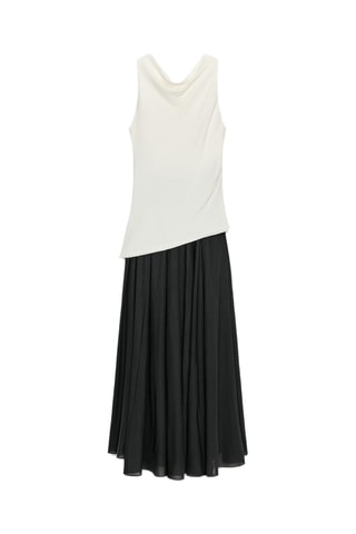 Robe trompe-l’œil - Ecru et noir