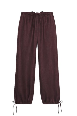 Pantalon en lin - Bordeaux