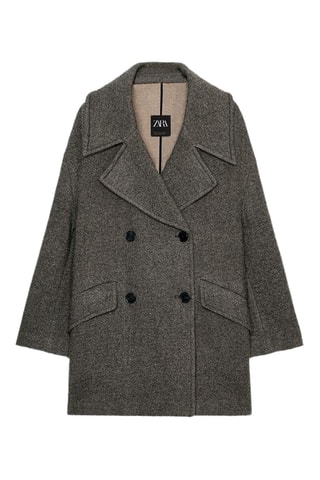 Manteau en laine - Taupe chiné