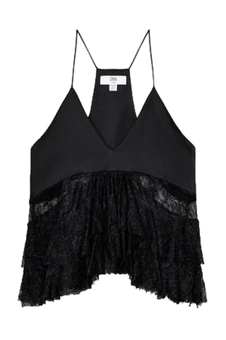 Top bi-matière - Noir