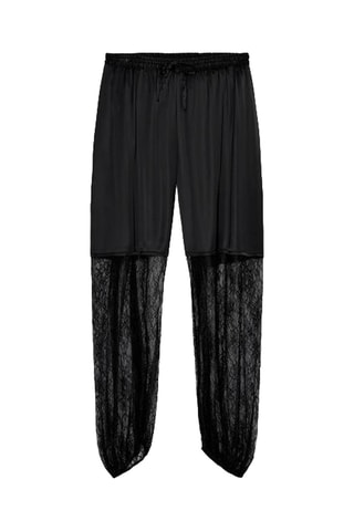 Pantalon bi-matière - Noir