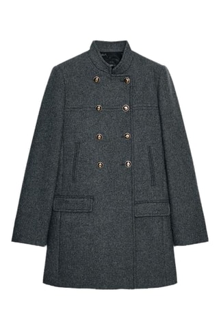 Manteau en laine - Gris chiné