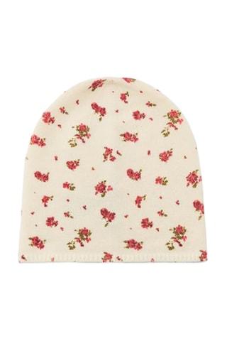 Bonnet - Beige et rouge