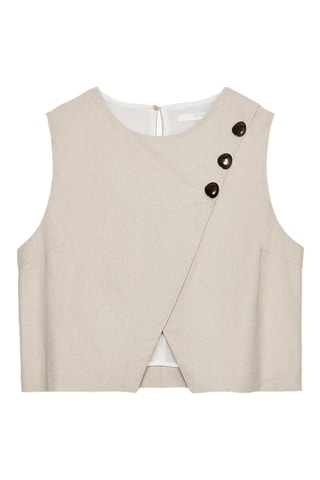 Top en lin - Beige