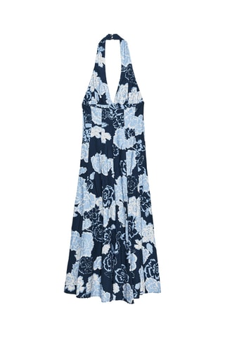 Robe midi - Bleu