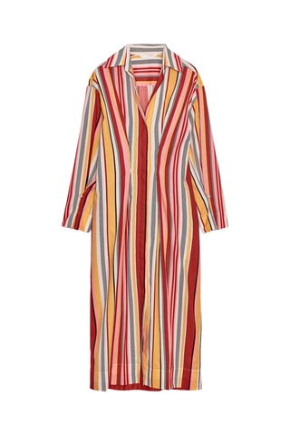 Robe chemise - Jaune et blanc