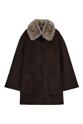 Manteau en laine - Marron foncé