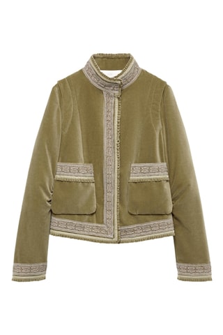 Veste en velours - Vert olive