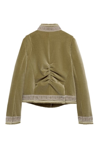 Veste en velours - Vert olive
