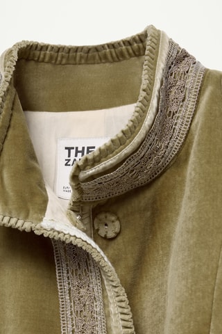 Veste en velours - Vert olive