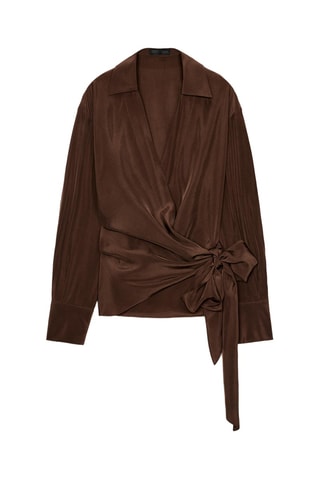 Blouse portefeuille - Marron