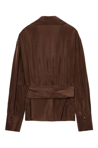 Blouse portefeuille - Marron