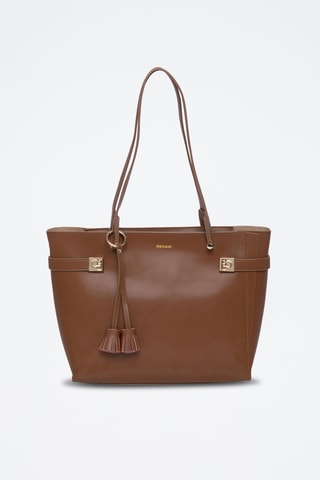 Cabas en cuir Jasmine - Marron