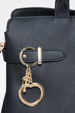 Sac à main en croûte de cuir Vanda - Noir
