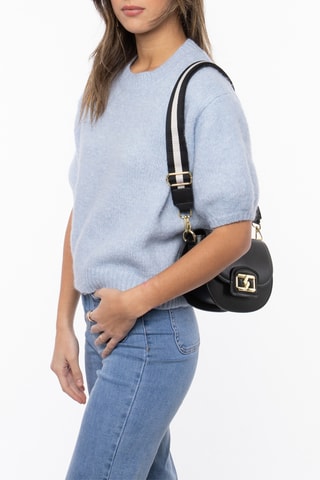 Sac bandoulière en cuir Rosaly - Noir - Noir