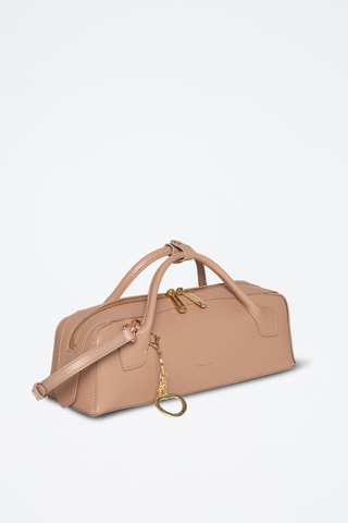 Sac à main en croûte de cuir Nava - Marron