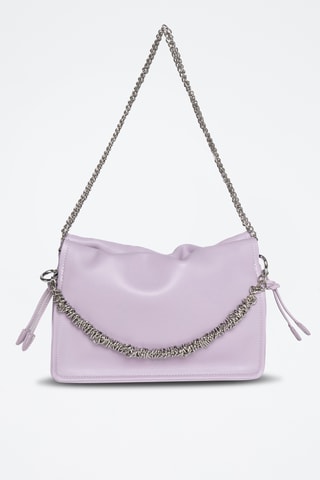 Sac porté épaule en croûte de cuir Malia - Violet