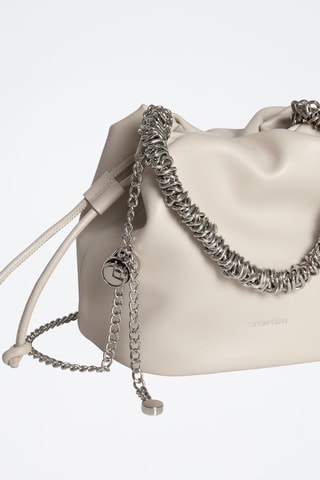Sac seau en croûte de cuir Maguy - Beige