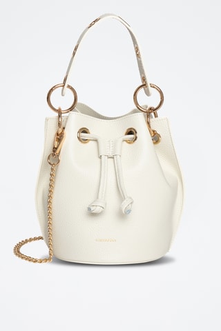 Sac seau en cuir Eden - Blanc