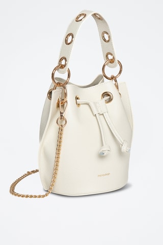 Sac seau en cuir Eden - Blanc