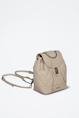Sac à dos en cuir Swiny - Beige