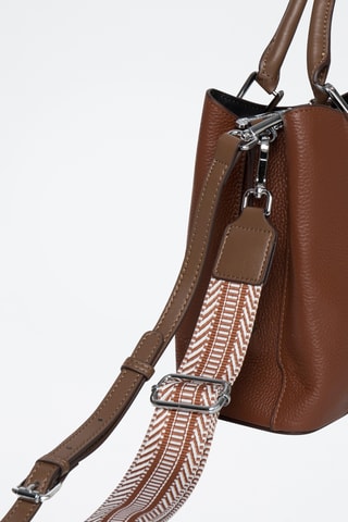 Sac bandoulière en cuir Candice - Marron